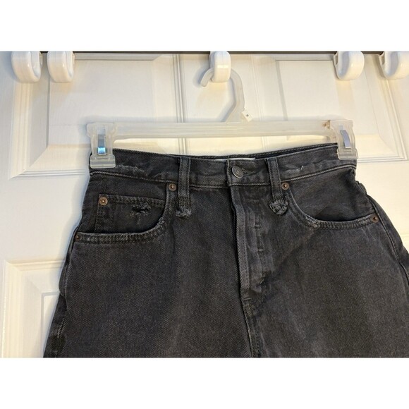 We The Free Shorts Size 24 Womens Cut Off Button Fly Dark Wash Black Denim - Picture 4 of 8